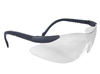 Strike Force II E8600-C Safety Glasses, Scratch Resistant Clear Lens, Wraparound Black Frame