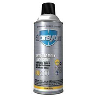 Sprayon SC0200000 Dry Film Moly Lubricant, 16 oz Aerosol Spray Can, Liquid, Black, 0.68 Specific Gravity