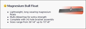 Kraft Tool CC803 Float, 48 in L x 8 in W, Magnesium Bull Float Blade
